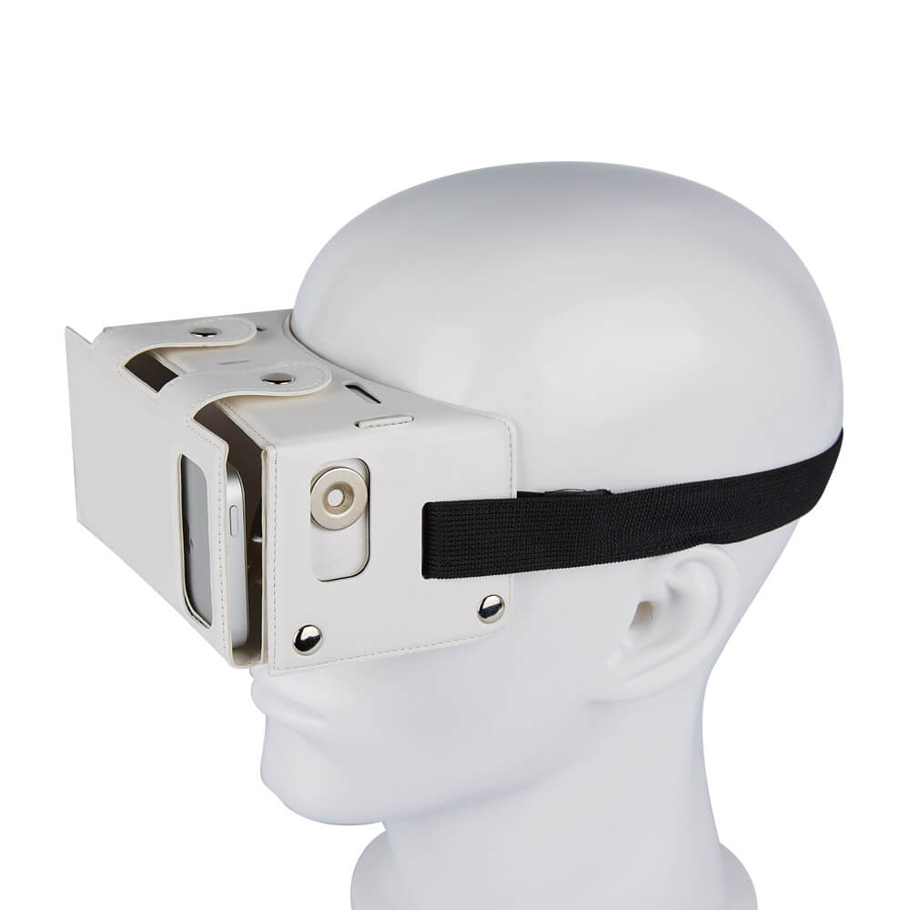 Alex NO1 Immersive 3D VR Virtual Reality Carboad Smart VR Headset FOV60 for 4-5.5 inch Smartphones - White