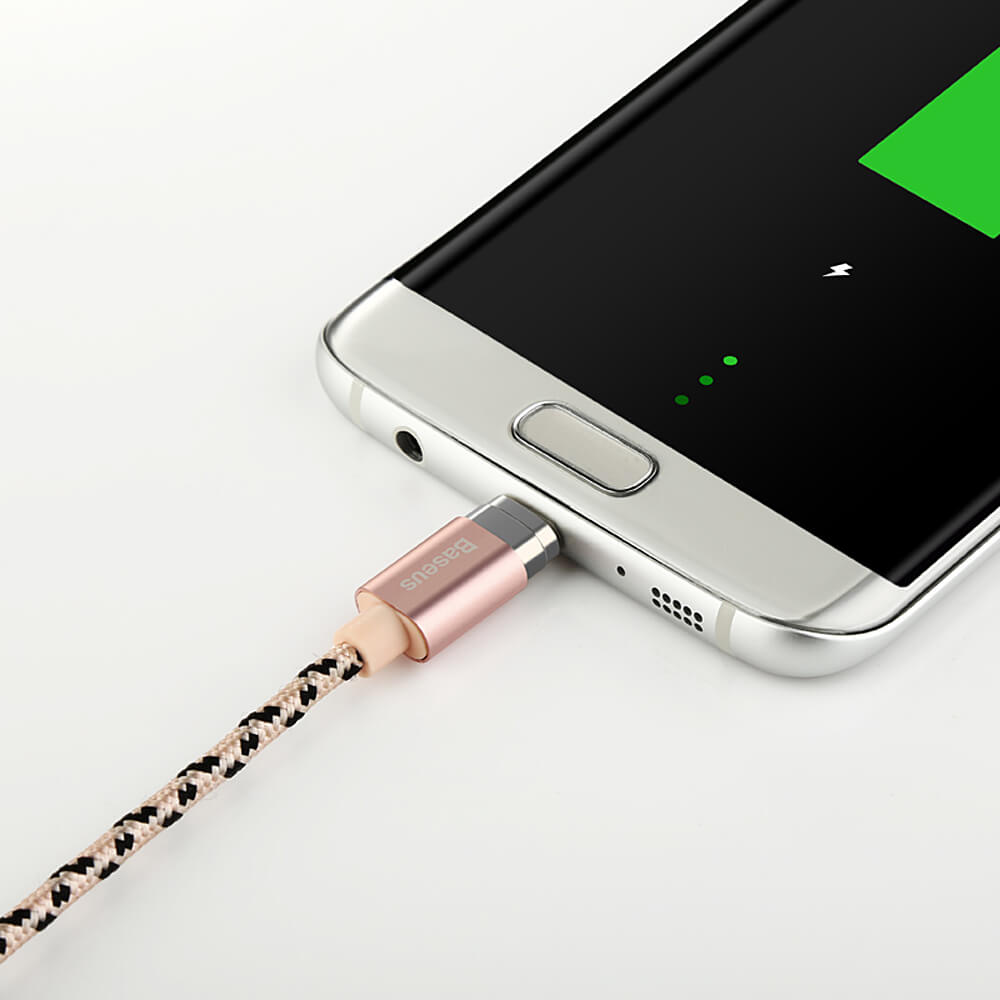 Baseus Magnetic Micro USB Cable 1M Charging Data Cable For Andoid Phones - Gold