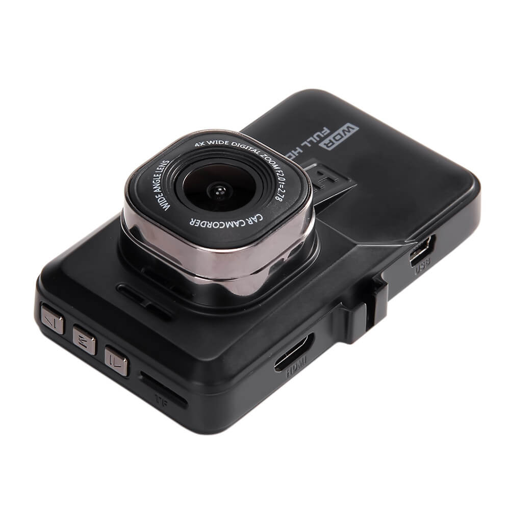 FH06 Novatek96223 Car DVR 140 Degree Wide Angle 3.0MP CMOS Sensor HD G-sensor 3.0inch Dashcam Car Camera Recorder- Black