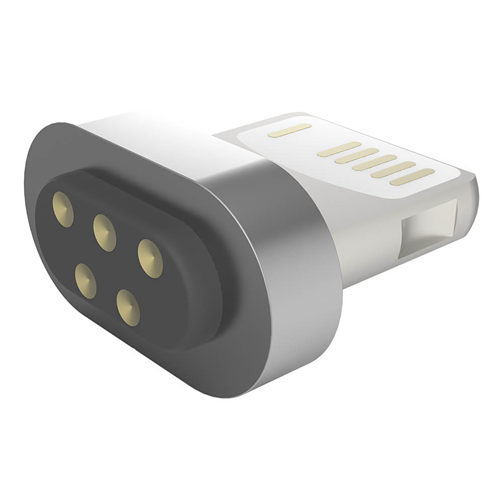 Baseus Compatible 8Pin Magnetic Adapter For iPhone 6/6S/6Plus/5/5S - Silver