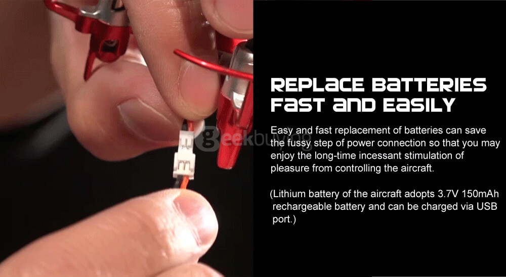 JJRC H30C With 2MP Camera 2.4G 4CH 6Axis Headless Mode Mini RC Quadcopter RTF - Red