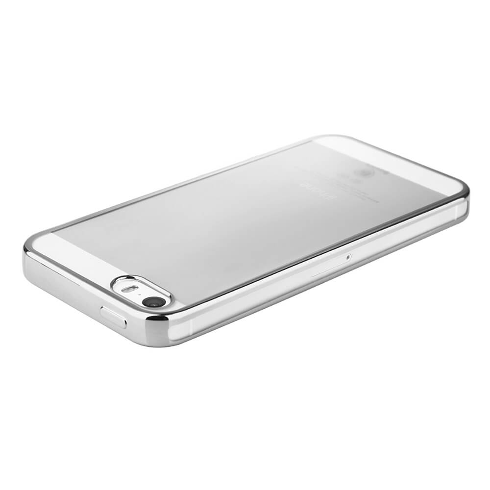 Baseus Electroplated Shining Case For iPhone 5/5S/SE Anti-scratch TPU Soft Back Cover Phone Shell - Silver