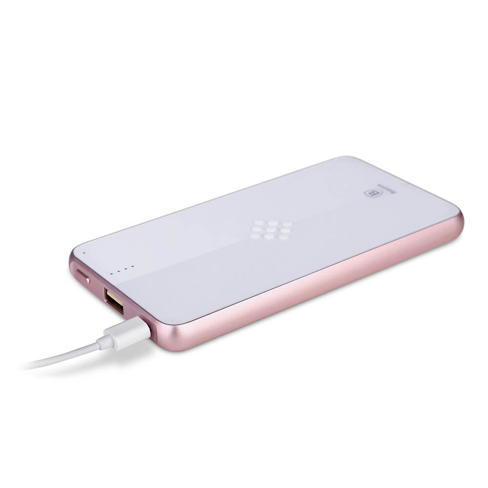 Baseus 5000mAh High Capacity Power Bank Dual Mode Charging Charger - Rose Gold