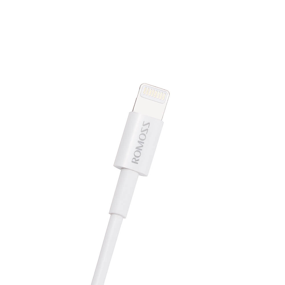 Original ROMOSS CB12 8pin Compatible Cable Charging And Sync Cable For iPhone7/7 Plus/6S/6S Plus/6/6Plus/SE/5S/5C/5 - White