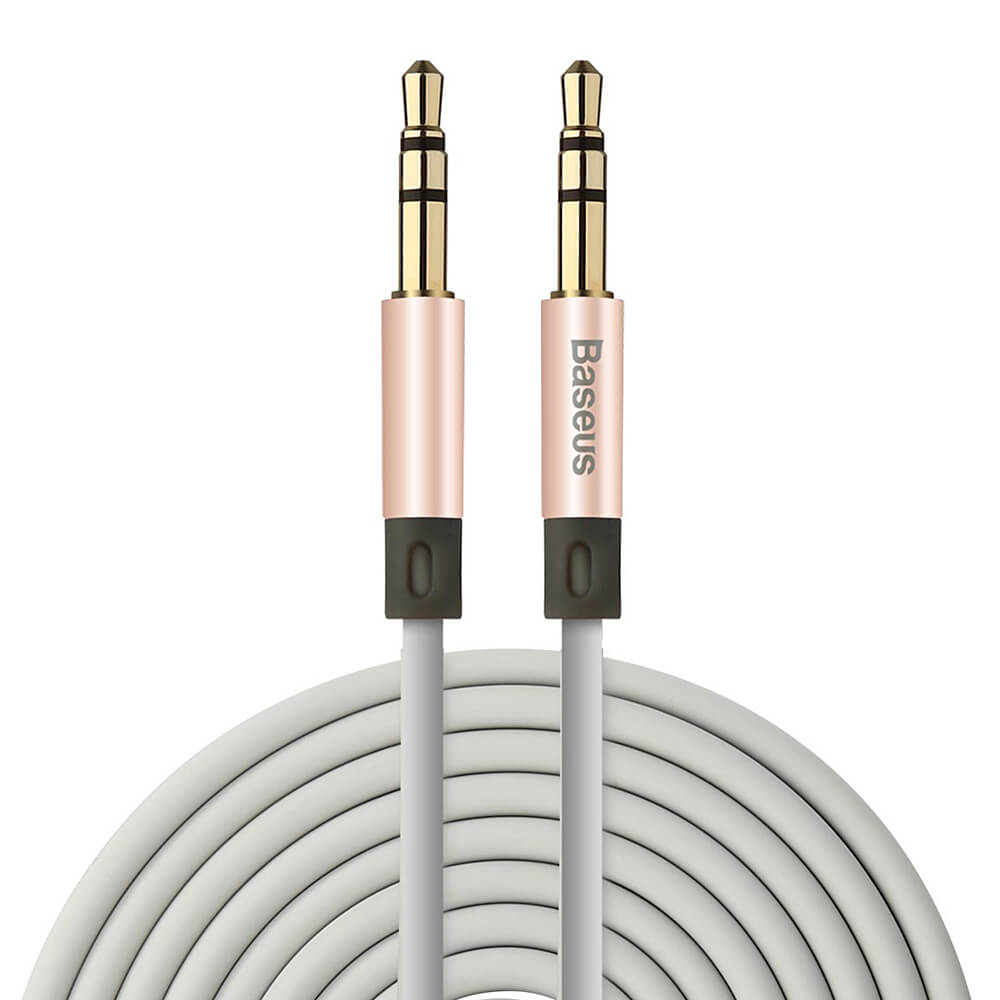 Baseus Fluency Series AUX Audio Cable Car Cable Connect With Phone/Speaker 1.2Meter For 3.5mm Connectors - Rose Gold