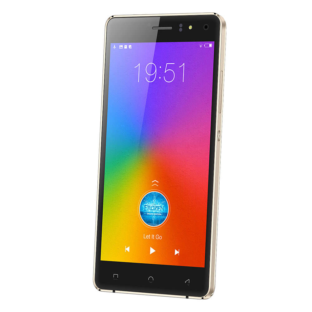 VKworld T3 5.0inch IPS HD Android 5.1 2GB RAM 16GB ROM 4G Smartphone MT6735 Quad Core 13.0MP Cameras Led Notification 2500mAh - Gold