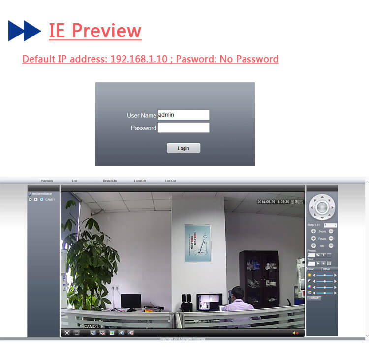 ESCAM Q1039 ONVIF HD 1080P IP Camera P2P Network 4X Auto Zoom Support Mobile Detection