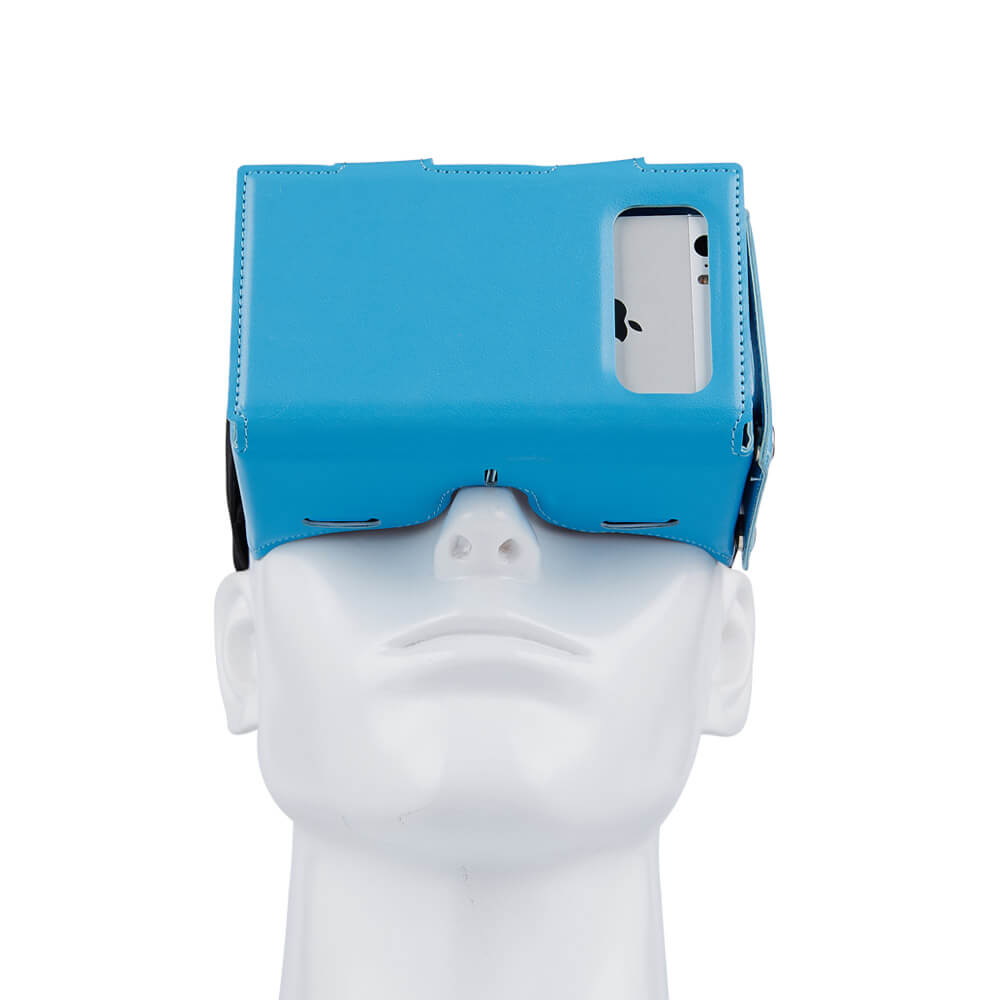 Alex NO1 Immersive 3D VR Virtual Reality Carboad Smart VR Headset for 4-5.5 inch Smartphones - Blue