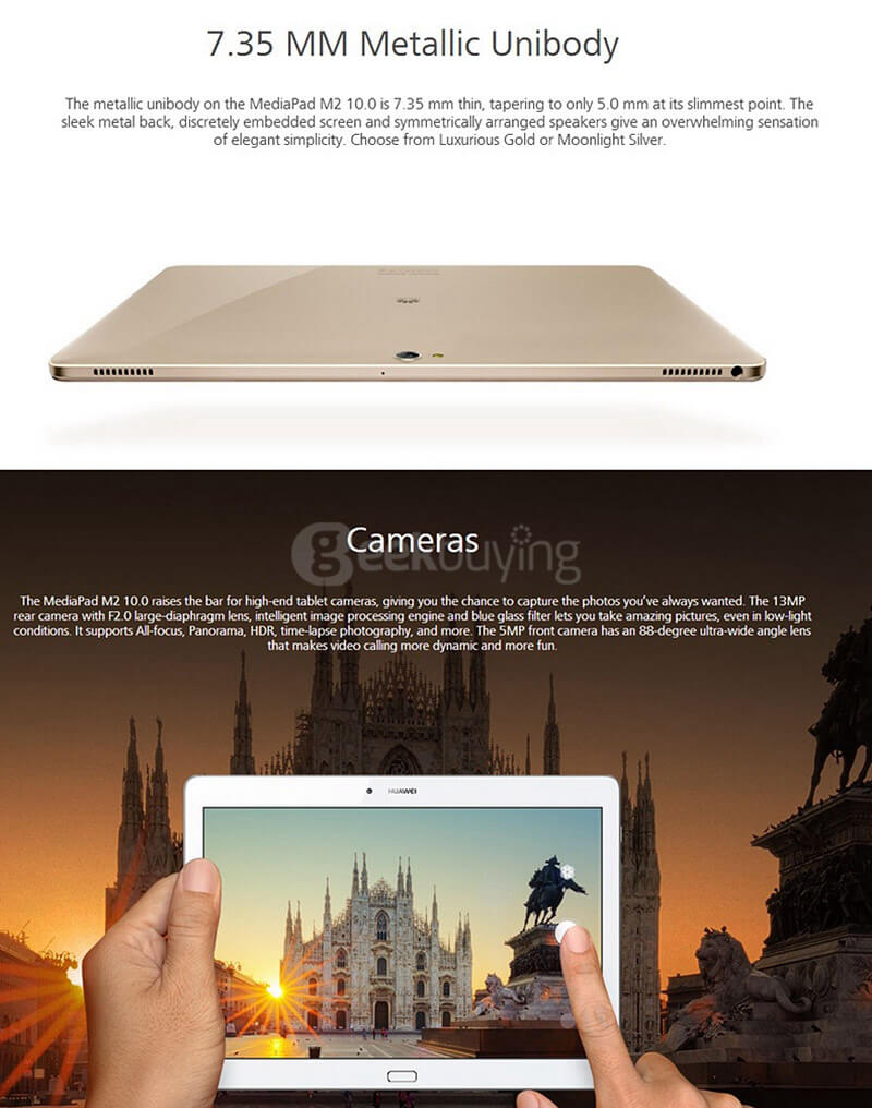 Huawei MediaPad M2 10.0 4G Phablet 3GB/64GB Android 5.1 10.1