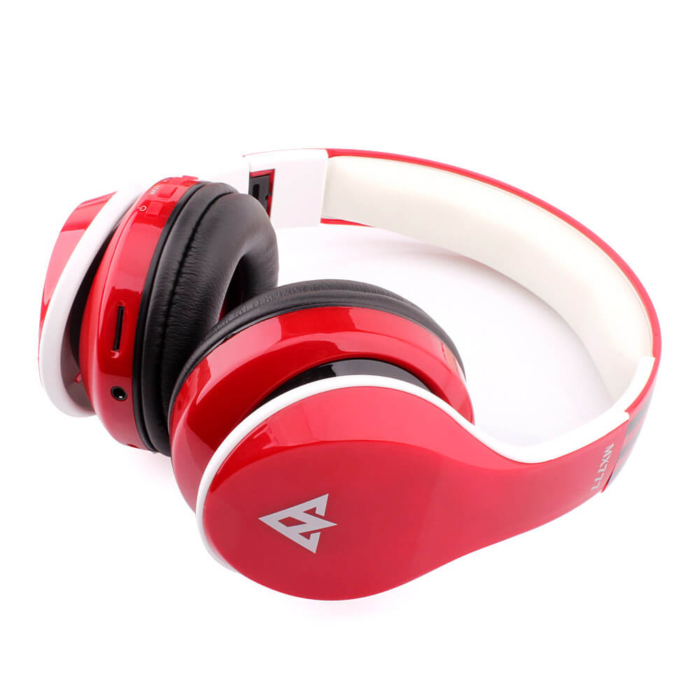 Original OVLENG MX777 Bluetooth Headphone Foldable FM/SD Card Headset For PC Laptop Mobile - Red