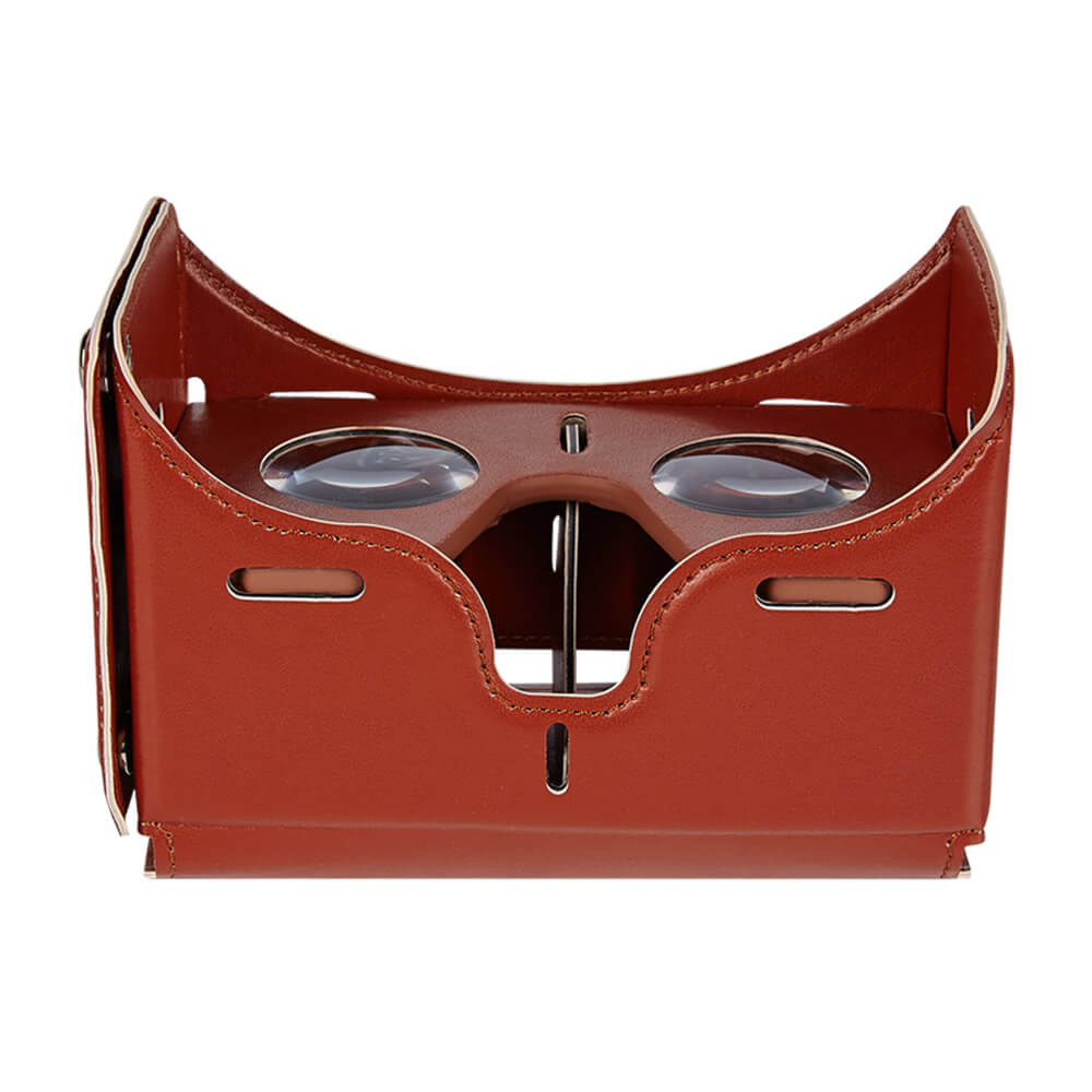 Alex NO1 Immersive 3D VR Virtual Reality Carboad Smart VR Headset for 4-5.5 inch Smartphones - Brown