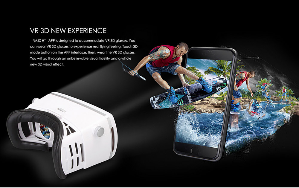 MJX X601H WIFI FPV 0.3MP HD Camera APP/Transmitter Dual Mode Altitude Hold 3D Flip RC Quadcopter RTF-Black