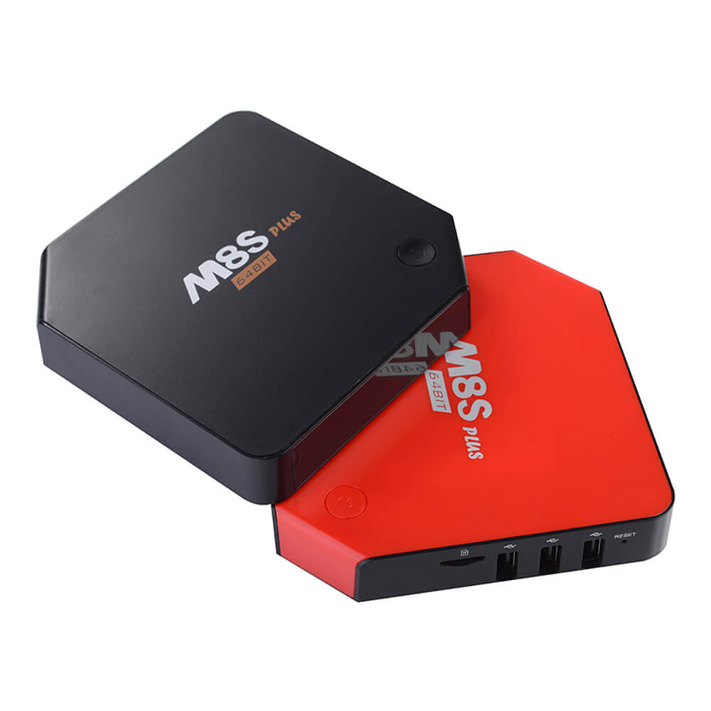 M8S PLUS Amlogic S905 Gigabit 2G/16G Android5.1 4K TV Box KODI 2.4G/5.8G Dual Band WIFI Bluetooth DOLBY TrueHD DTS - Black