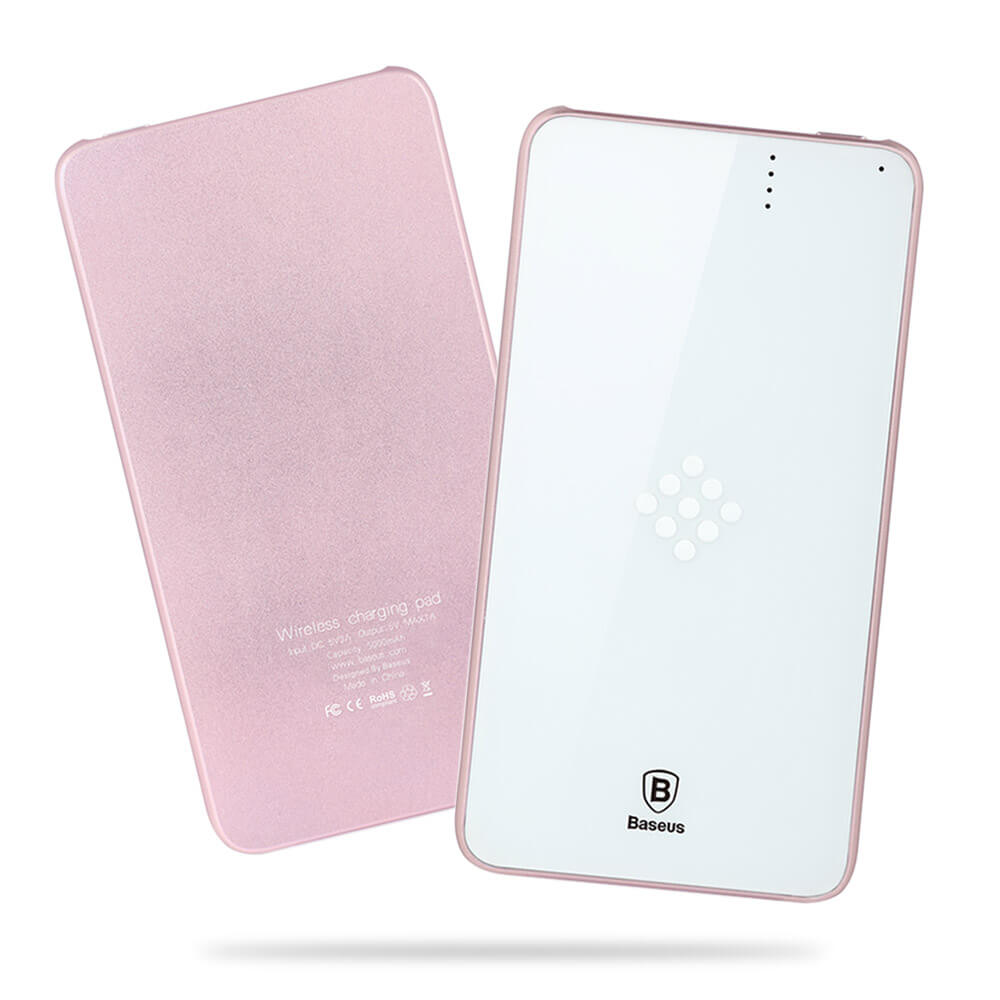 Baseus 5000mAh High Capacity Power Bank Dual Mode Charging Charger - Rose Gold