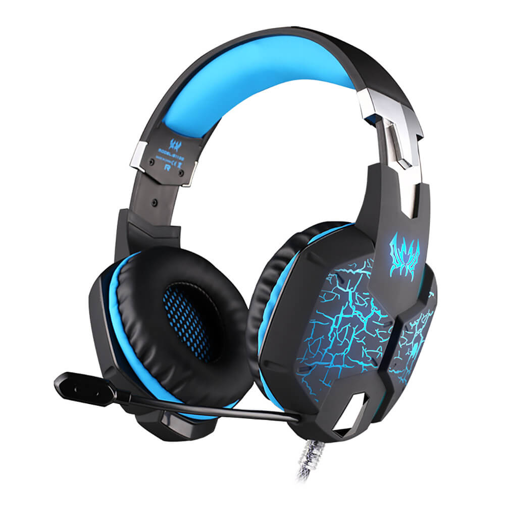 KOTION EACH G1100 3.5mm USB Vibration Gaming Headset - Black+Blue