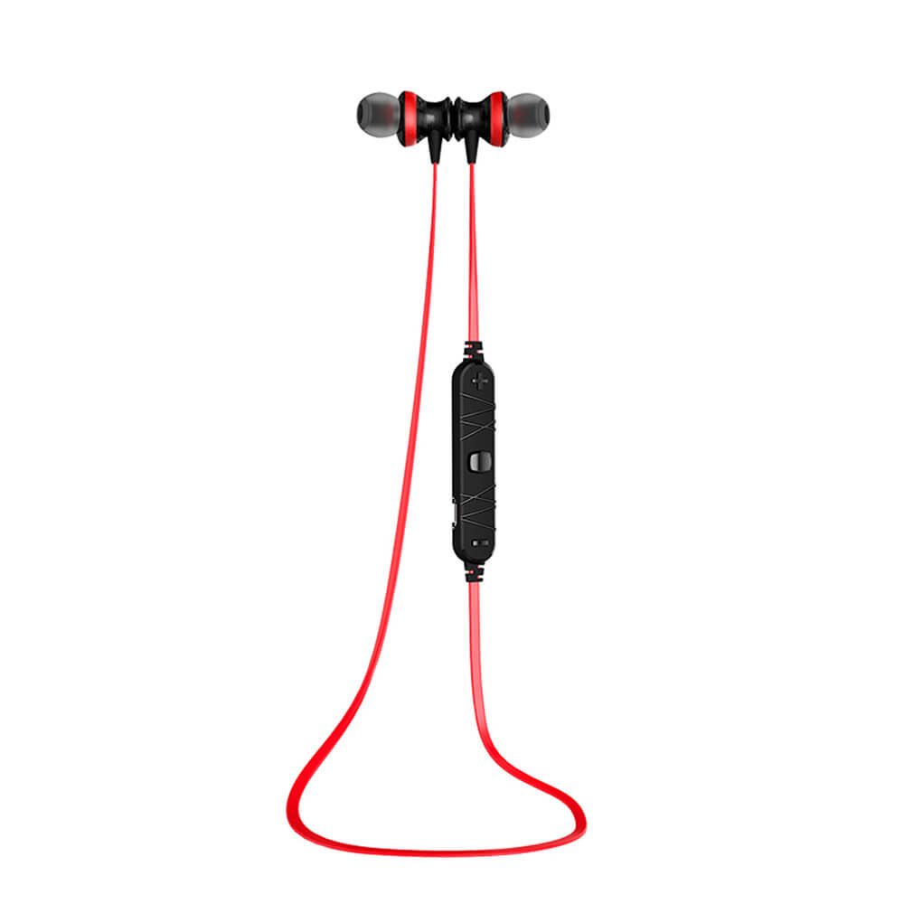 Awei A980BL Bluetooth 4.0 Wireless Sports Earphone Handsfree with Songs Track Function - Red