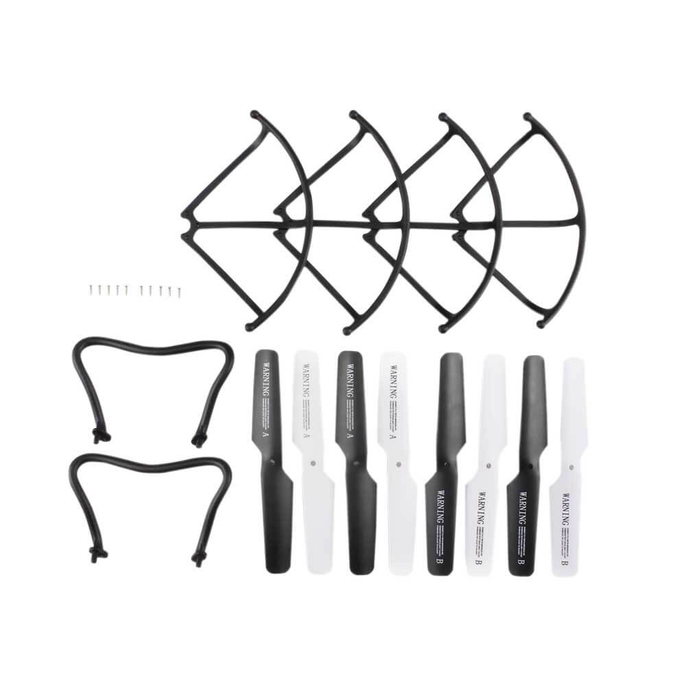 KH8C-005 Propeller Protective Guard Landing Skid for JJRC H8C H8D H12W H12C DFD F182 F183 F181 - Black+White
