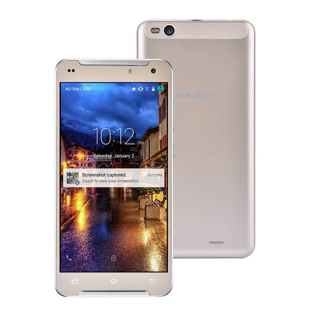 AMIGOO R300 5.5inch QHD Screen MT6580 Quad Core 3G Smartphone Android 5.1 1GB RAM 8GB ROM 5.0MP 2800mAh WIFI GPS - Gold