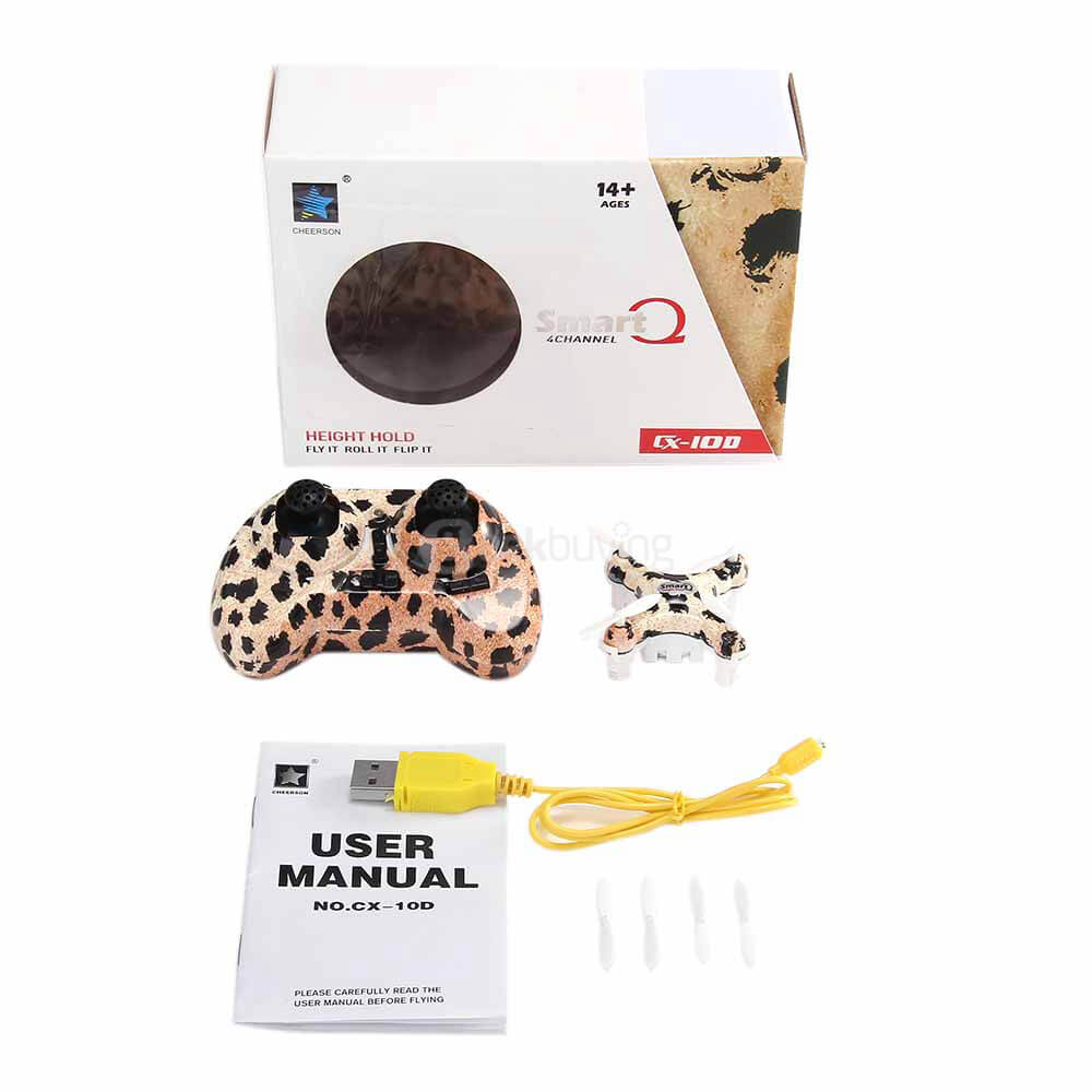Cheerson CX-10D CX10D Mini 2.4G 6-axis Altitude Hold Mode LED RC Quadcopter RTF - Camouflage