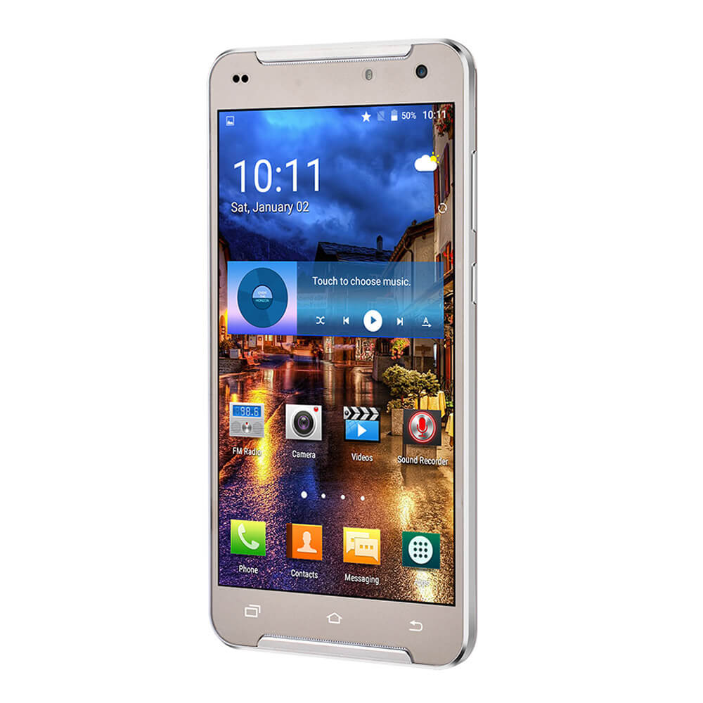 AMIGOO R300 5.5inch QHD Screen MT6580 Quad Core 3G Smartphone Android 5.1 1GB RAM 8GB ROM 5.0MP 2800mAh WIFI GPS - Gold