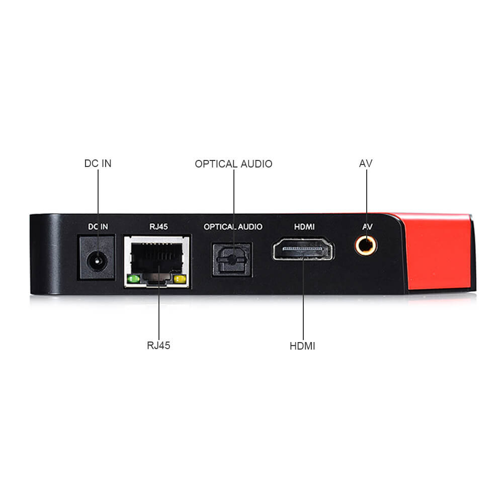 M8S PLUS Amlogic S905 Gigabit 2G/16G Android5.1 4K TV Box KODI 2.4G/5.8G Dual Band WIFI Bluetooth DOLBY TrueHD DTS - Red