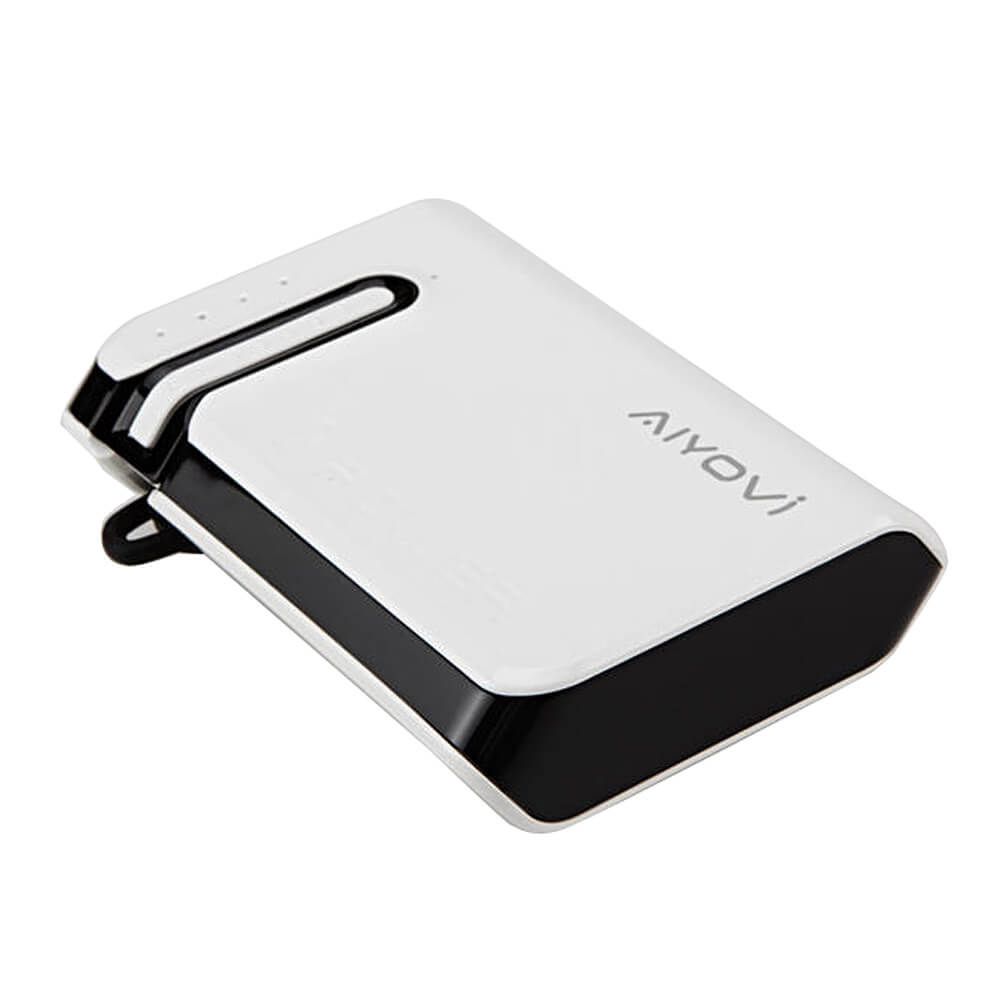 AIYOVI BT-03 Bluetooth Earphone 6600mAh Power Bank Combo - White
