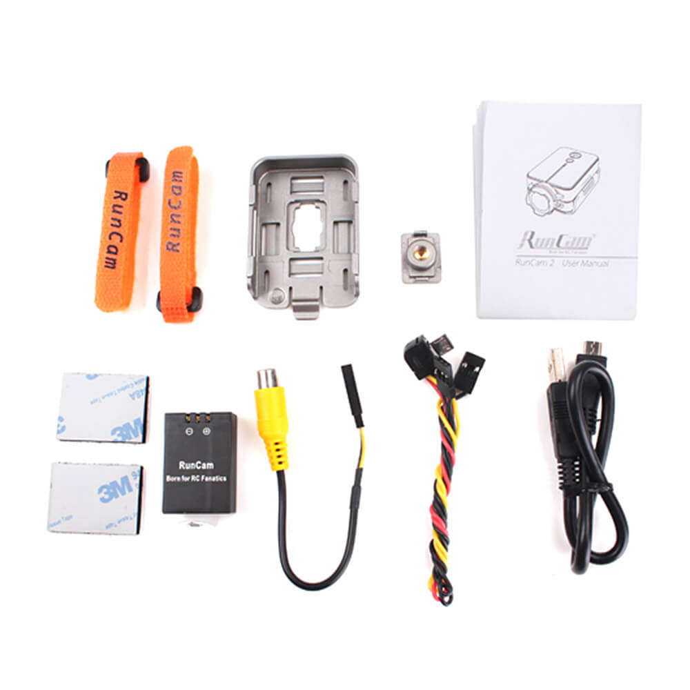RunCam 2 1080P FHD 120 Degree 4MP Wide Angle WiFi FPV Camera NTSC - Orange