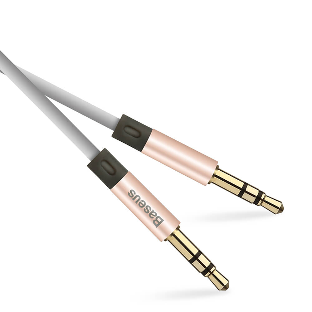 Baseus Fluency Series AUX Audio Cable Car Cable Connect With Phone/Speaker 1.2Meter For 3.5mm Connectors - Rose Gold