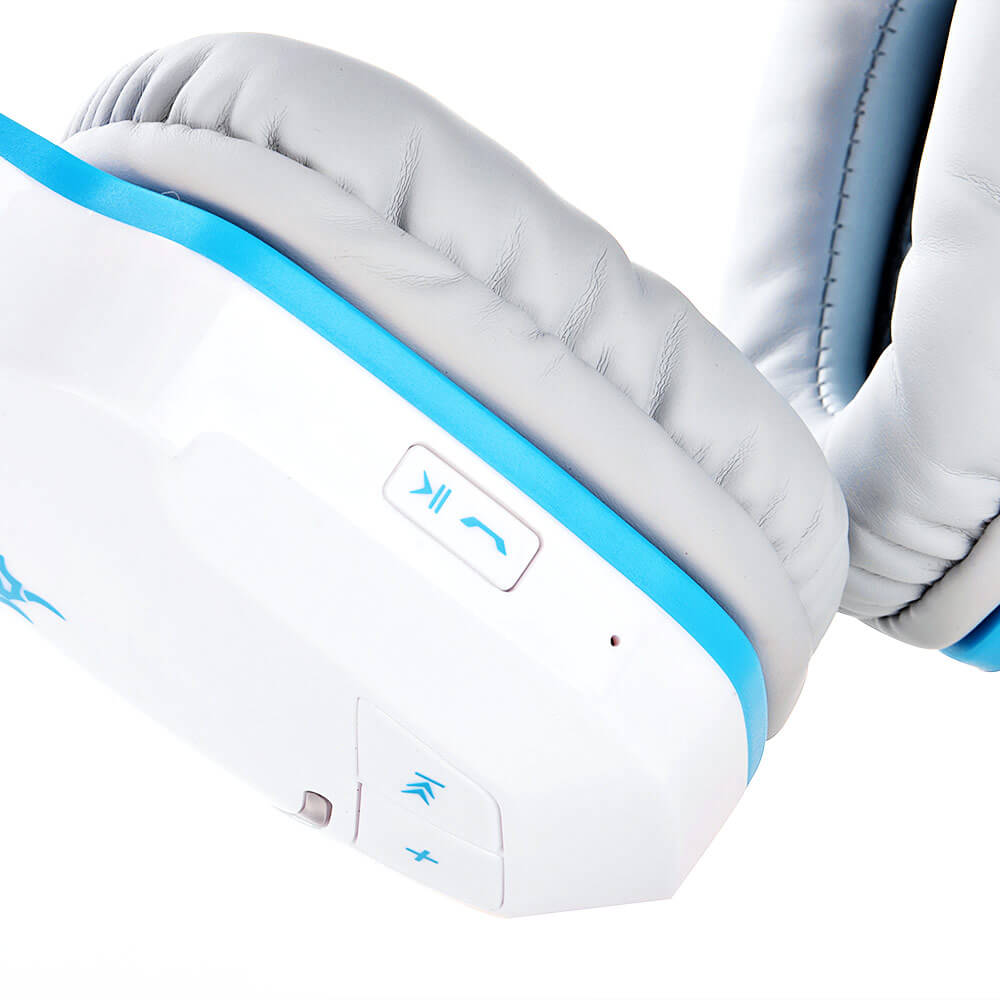 KOTION EACH B3505 NFC Wireless Bluetooth 4.1 Stereo Gaming Headphone Headset With MIC - White+Blue