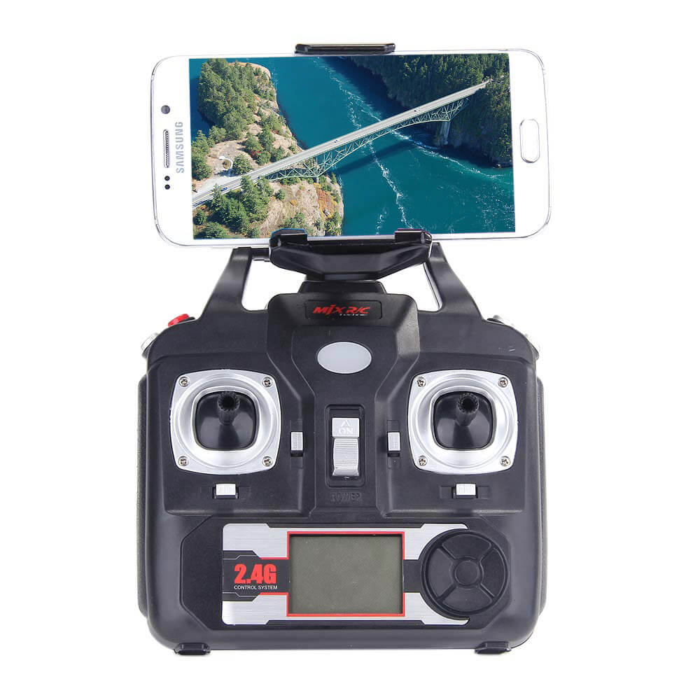 MJX X601H WIFI FPV 0.3MP HD Camera APP/Transmitter Dual Mode Altitude Hold 3D Flip RC Quadcopter RTF-Black