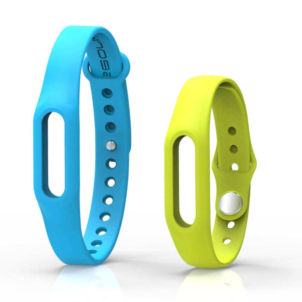 New Mijobs Replaceable 280mm Lengthened TPE Strap for Xiaomi Miband / 1S Smart Bracelet - Blue