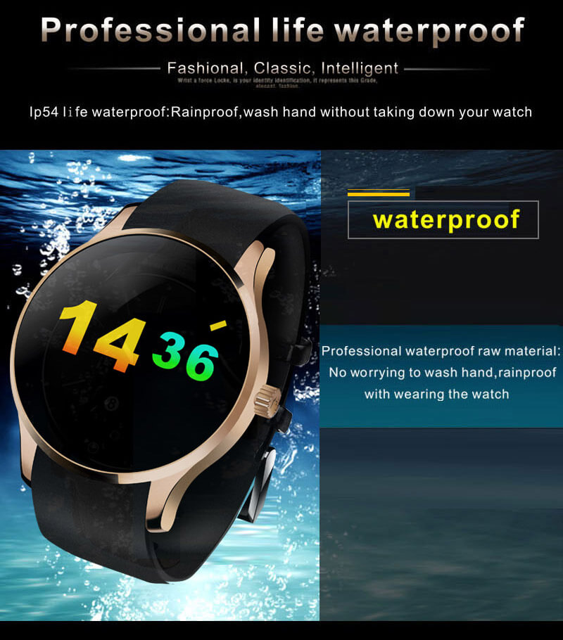 K88S Bluetooth Smart Watch Phone MTK2502C Heart Rate Monitor 2G SIM Fitness Tracker Siri Voice Control for iOS Andriod - Silver+Black