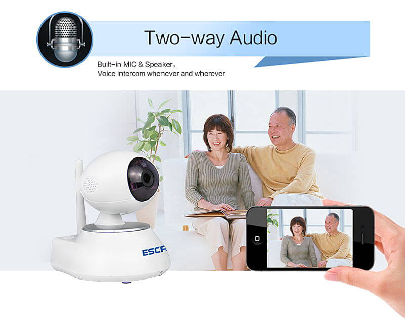 ESCAM QF550 Super Egg WiFi 1.0MP IP Camera PTZ Wireless Control Night Vision Motion Detection