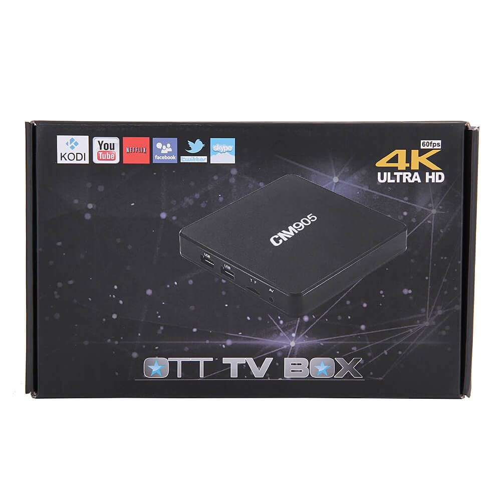 CM905 Amlogic S905 64bit Android5.1 4k Smart TV Box 1G/8G WIFI Gigabit LAN KODI Bluetooth DOLBY TrueHD DTS