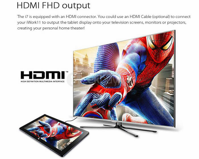 CUBE i7 4G 11.6 inch Windows 10 4GB/128GB SSD Tablet PC Intel Core M-5Y10C Dual Core 2.0GHz IPS 1920*1080 HDMI - Deep Blue