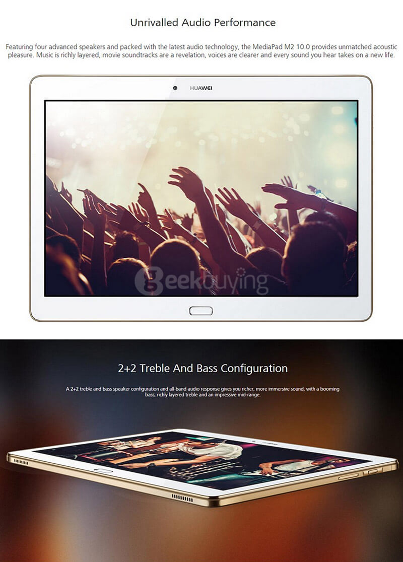 Huawei MediaPad M2 10.0 4G Phablet 3GB/64GB Android 5.1 10.1
