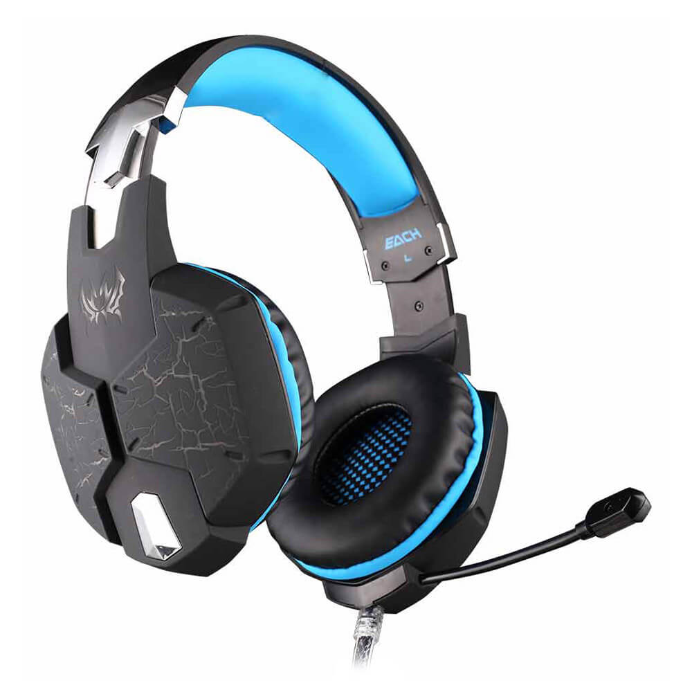 KOTION EACH G1100 3.5mm USB Vibration Gaming Headset - Black+Blue