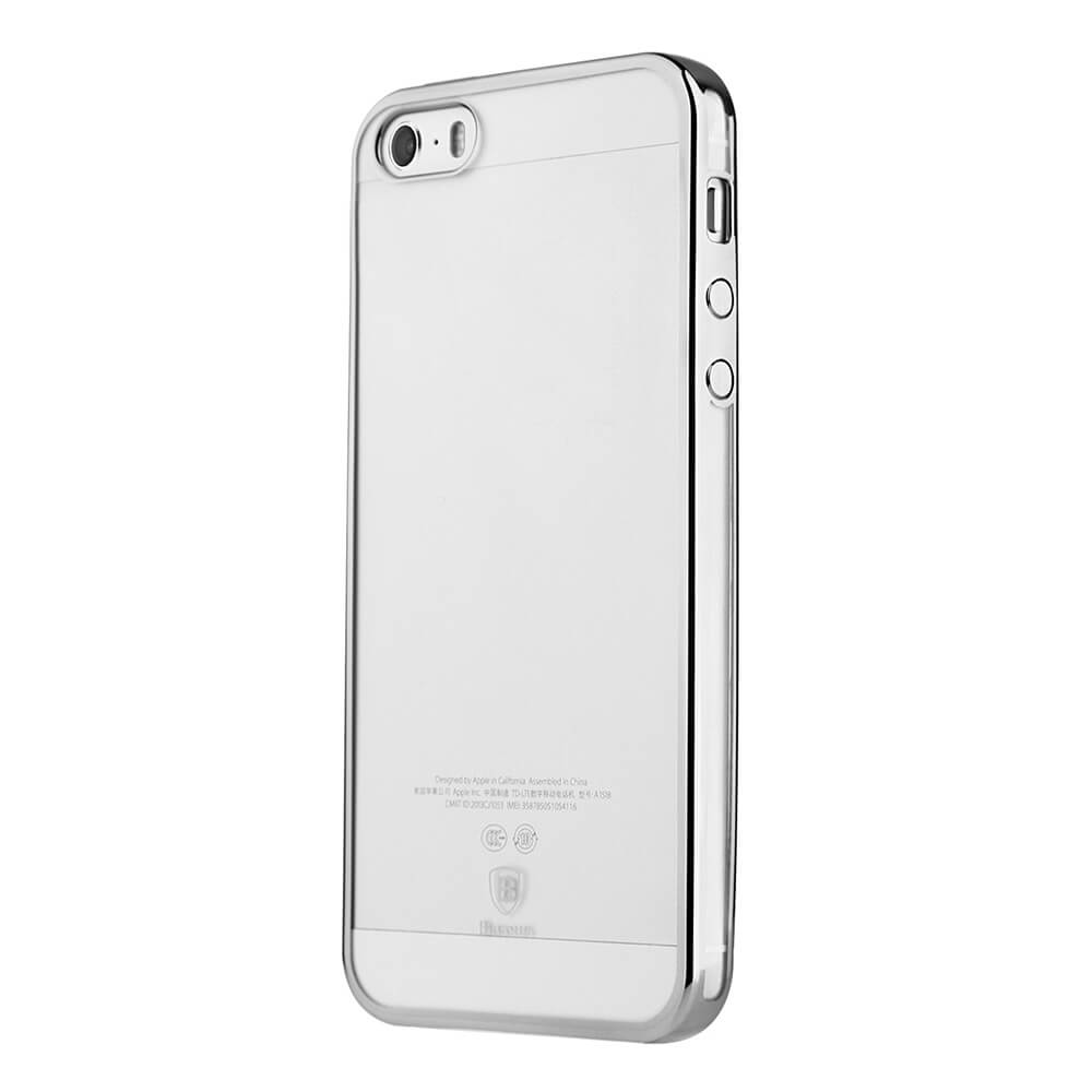 Baseus Electroplated Shining Case For iPhone 5/5S/SE Anti-scratch TPU Soft Back Cover Phone Shell - Silver