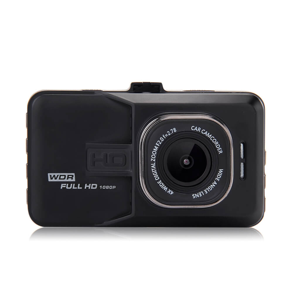 FH06 Novatek96223 Car DVR 140 Degree Wide Angle 3.0MP CMOS Sensor HD G-sensor 3.0inch Dashcam Car Camera Recorder- Black