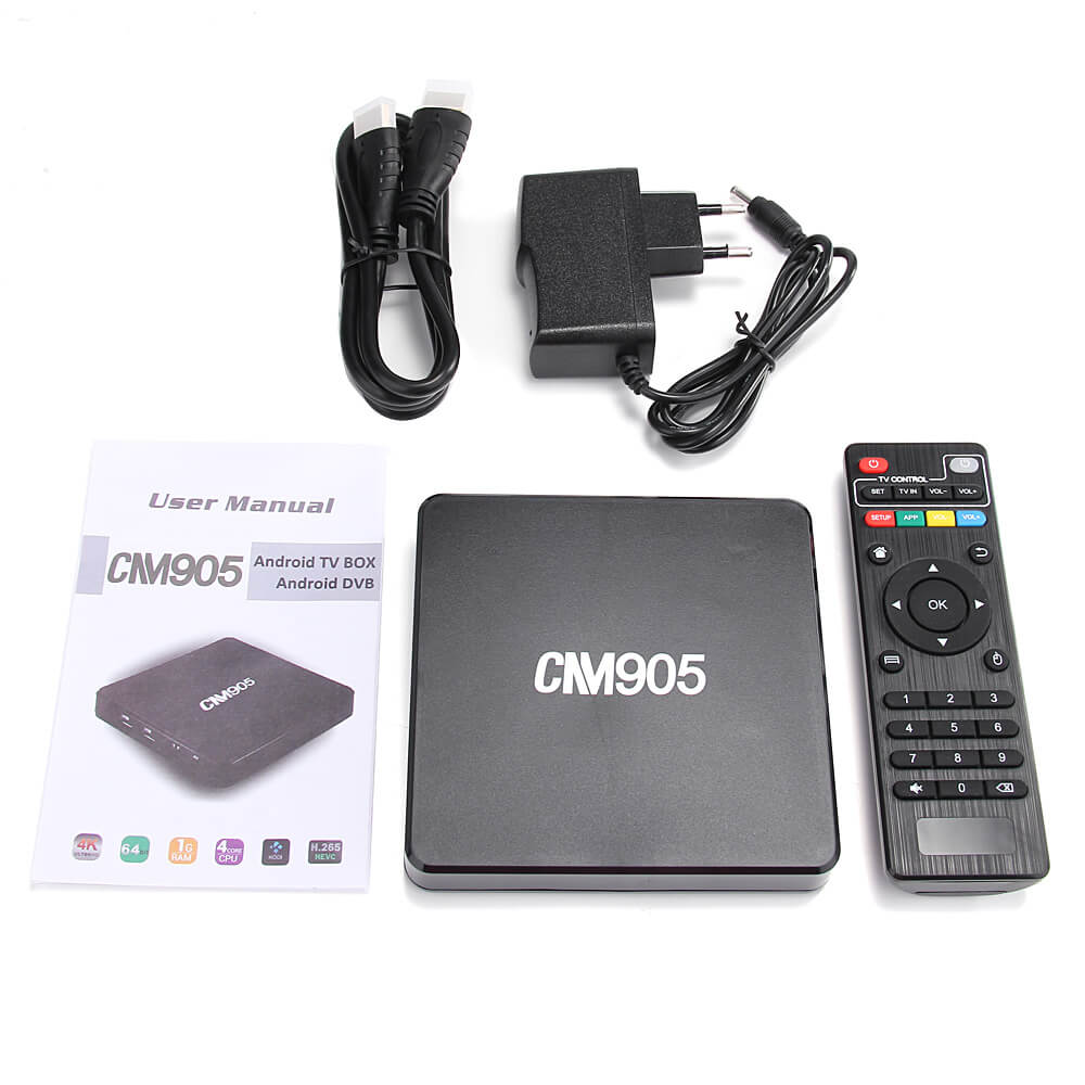 CM905 Amlogic S905 64bit Android5.1 4k Smart TV Box 1G/8G WIFI Gigabit LAN KODI Bluetooth DOLBY TrueHD DTS