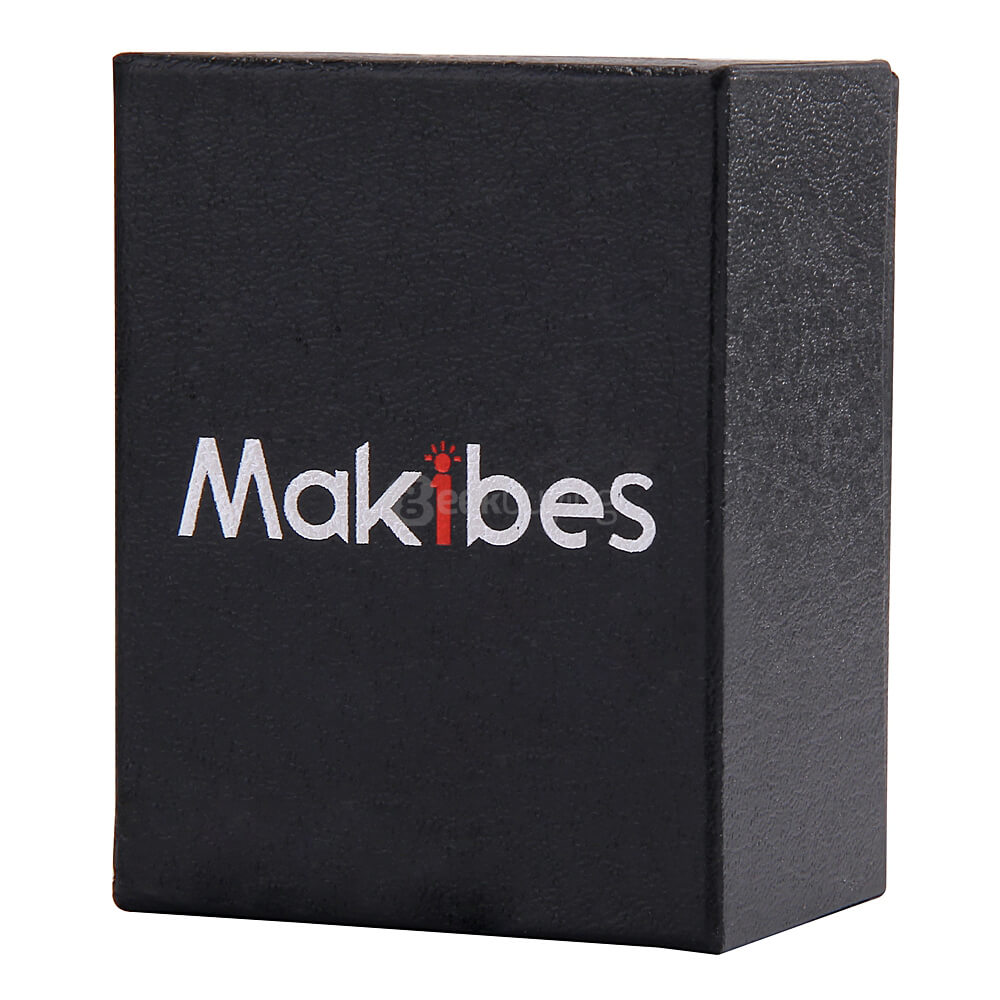 Makibes CJIABA GM0005 Luxury Leather Strap Analog Automatic Mechanical Wrist Watch for Men - Golden(with Box)