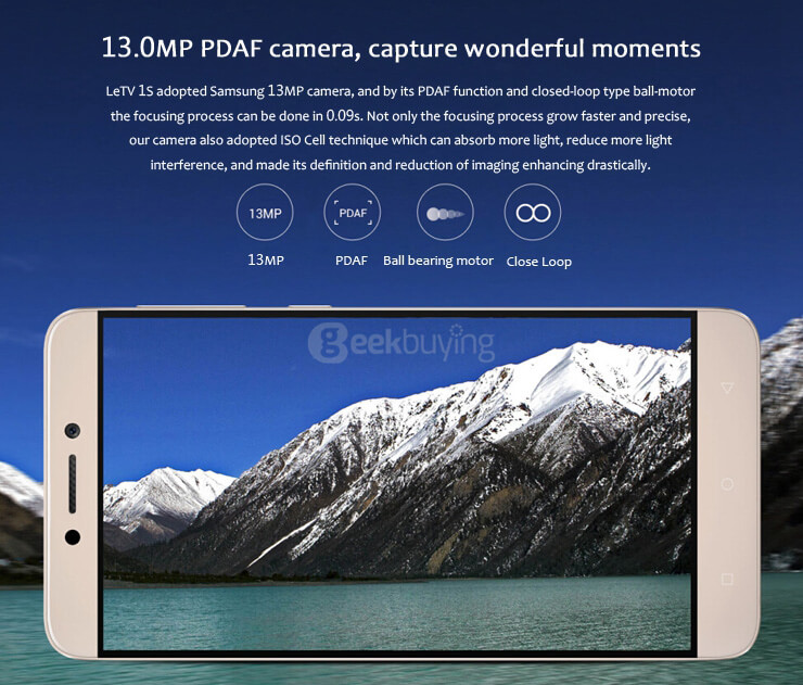 LeTV 1S X501 5.5inch FHD 4G EUI5.5 Android 5.0 3GB 16GB Smartphone 64bit Helio X10 Turbo Octa Core 2.0GHz In-Cell Screen Type C Fast Charge Touch ID 13.0MP - Gold