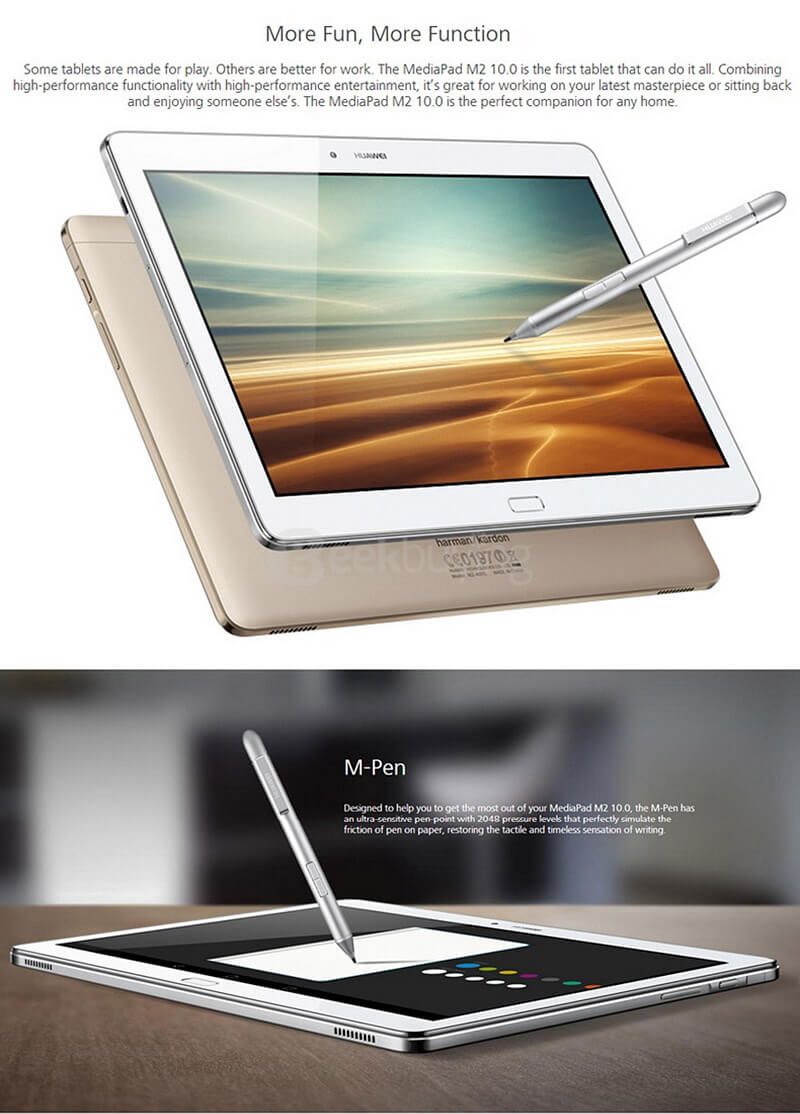 Huawei MediaPad M2 10.0 4G Phablet 3GB/64GB Android 5.1 10.1