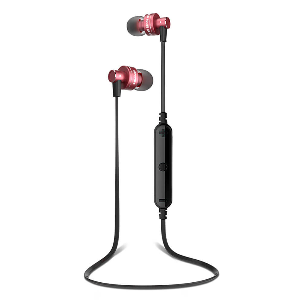 Awei A990BL Bluetooth4.0 Noise Isolation Waterproof In-Ear Earphone with Mic for iPhone Samsung - Red