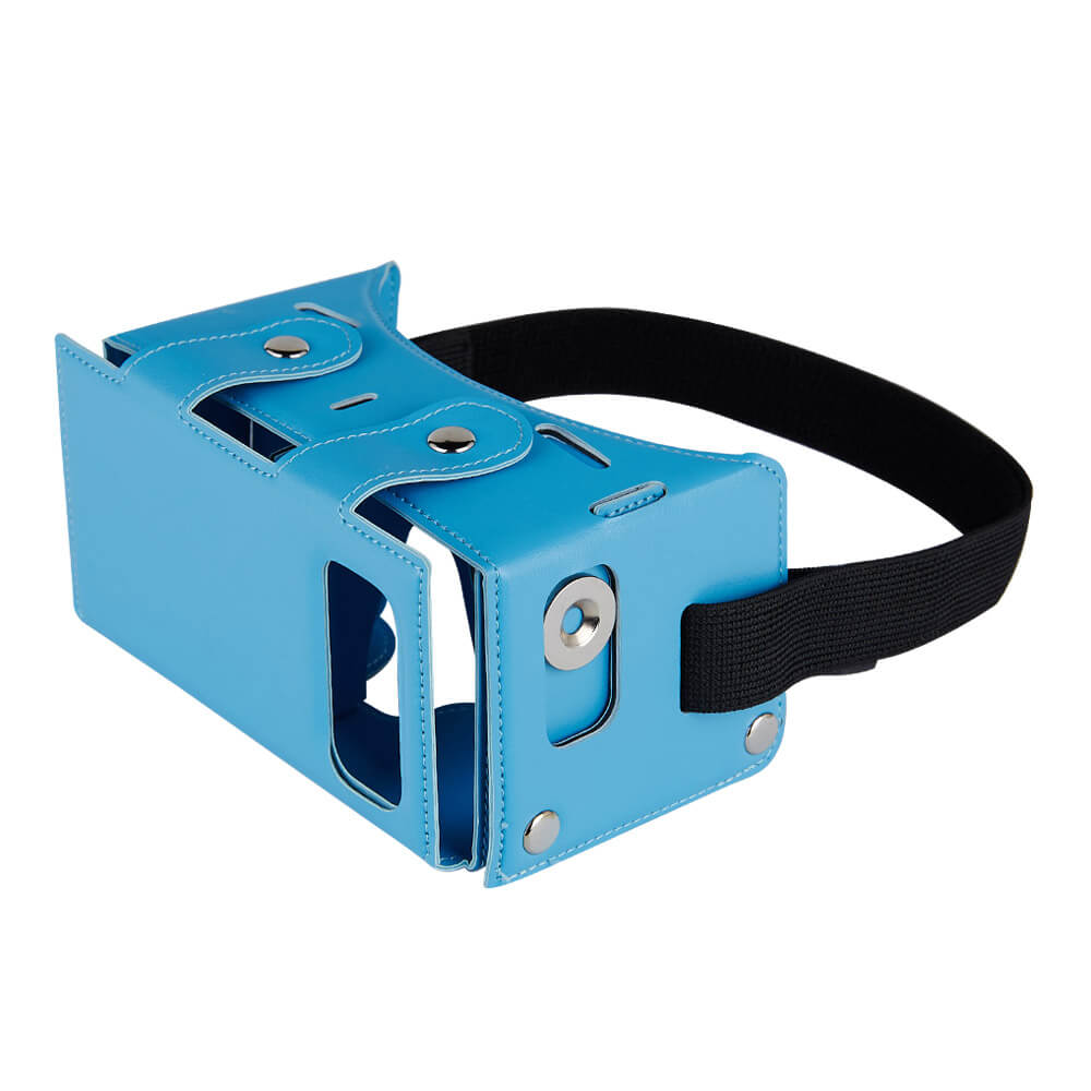 Alex NO1 Immersive 3D VR Virtual Reality Carboad Smart VR Headset for 4-5.5 inch Smartphones - Blue