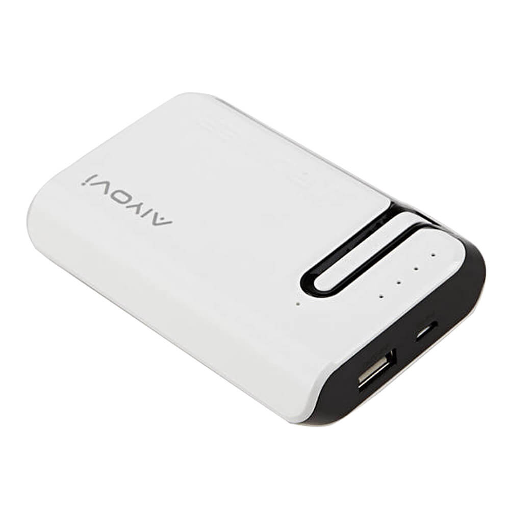 AIYOVI BT-03 Bluetooth Earphone 6600mAh Power Bank Combo - White