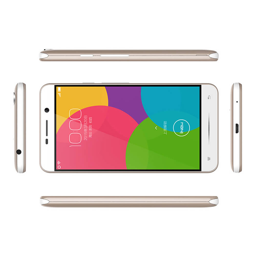 Inew U5W 5.0inch FWVGA Screen 3G Smartphone Android 5.1 1GB RAM 8GB ROM MTK6580 Quad Core 2.0MP 5.0MP OTG GPS 3000mAh - Gold