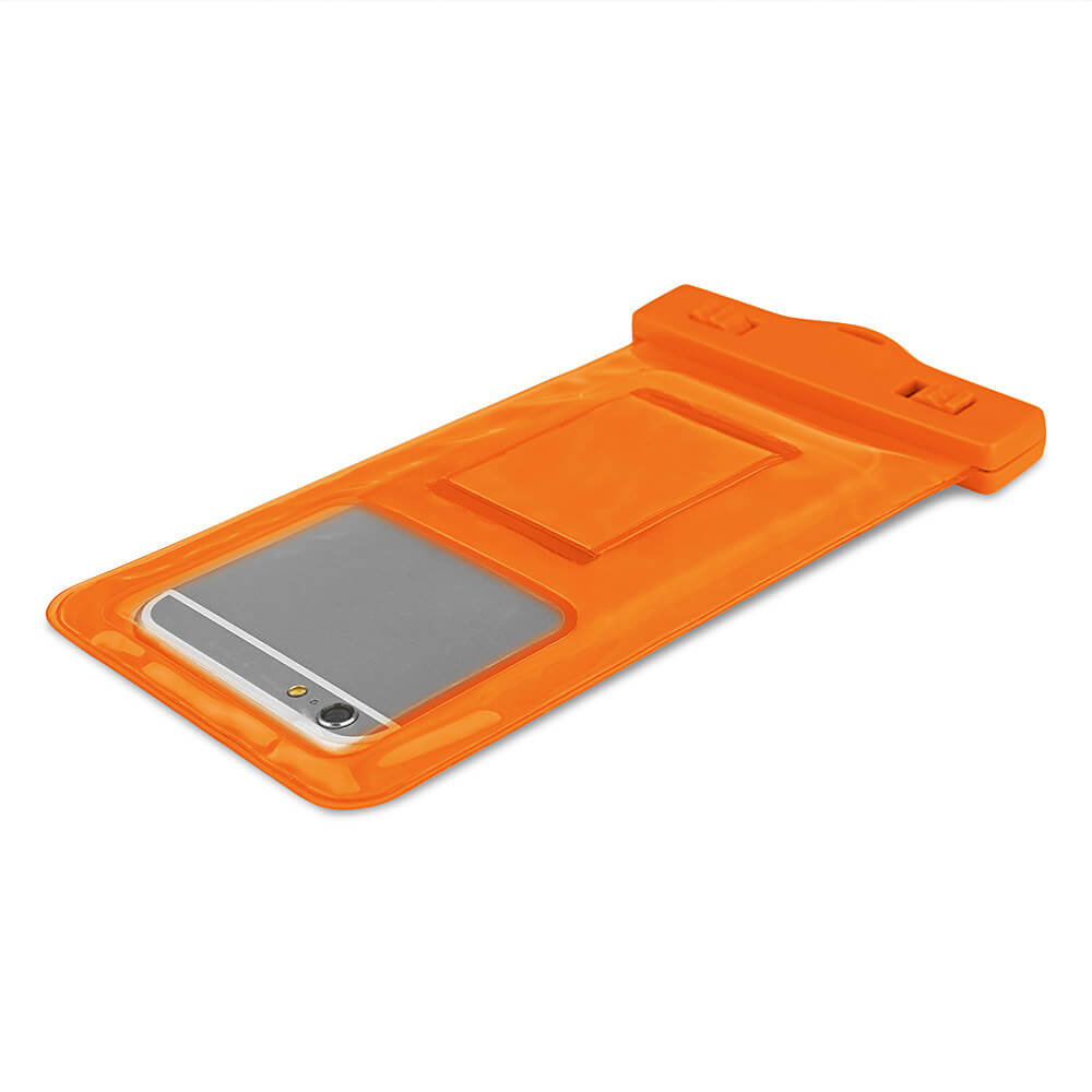 Baseus Flourescent Waterproof Phone Bag Outdoor Swimming Under Water Used For Phones Whithin 5.5 Inch - Orange