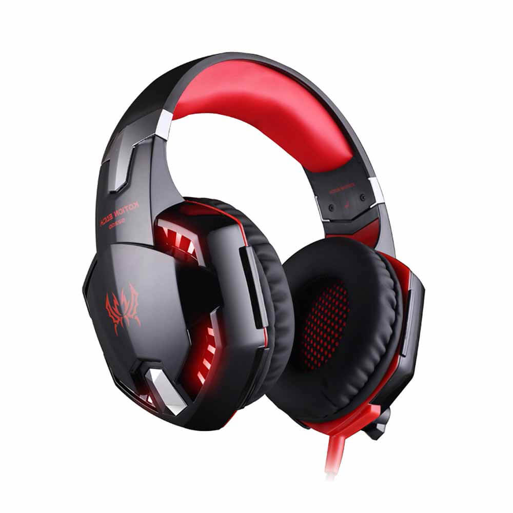 KOTION EACH G2200 USB 7.1 Vibration Gaming Headphone Surround Sound Computer Headset Earphone Headband - Black+Red