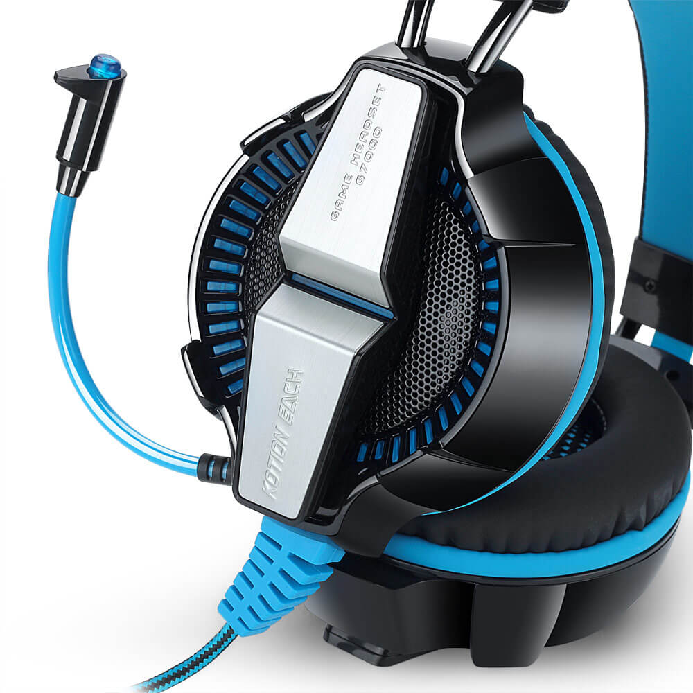 KOTION EACH G7000 7.1 Virtual Surround Sound USB Game Headphone Headset With Mic - Black+Blue